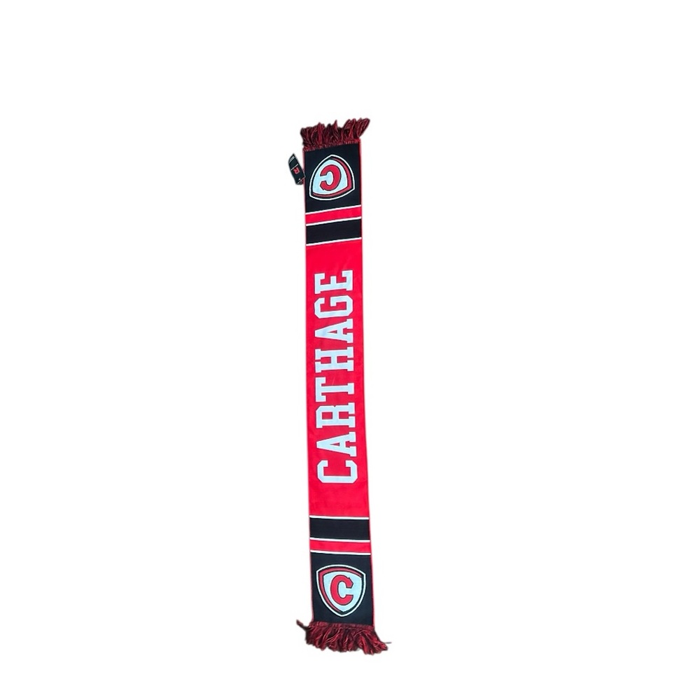 Red and Black Striped Scarf - Picture 4 of 6
